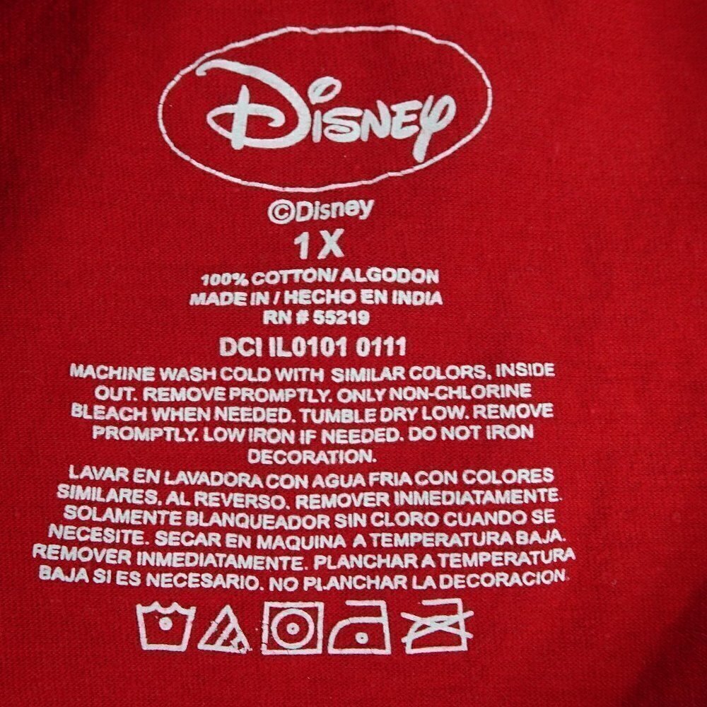 Disney Mickey Mouse Red Shirt Size 1X - Picture 4 of 5